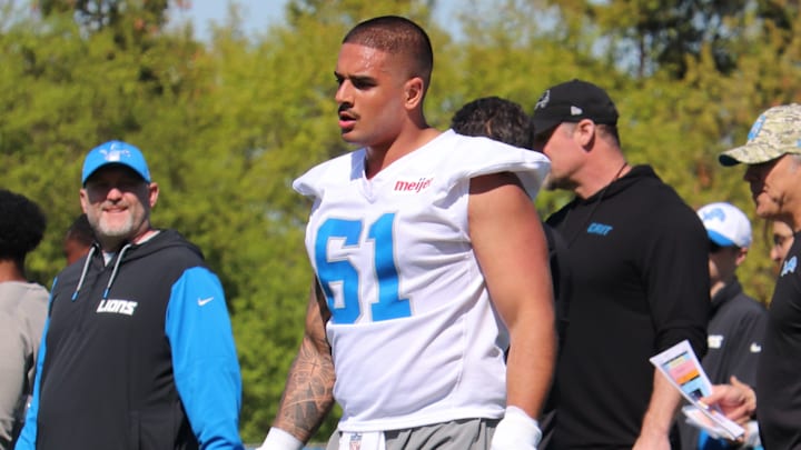 Detroit Lions defensive end Ahmed Hassanein