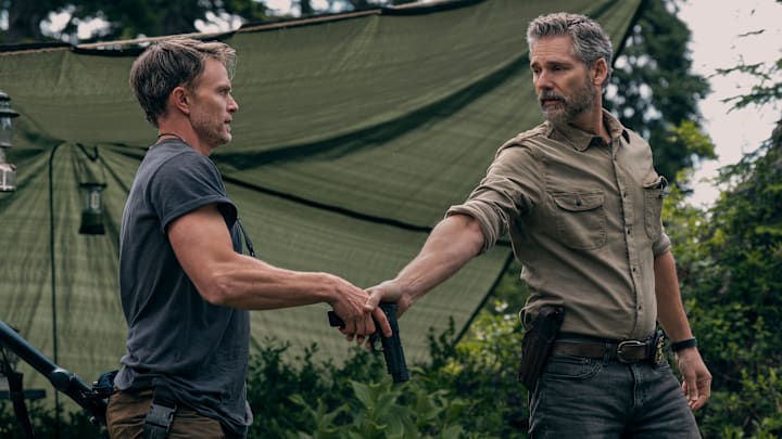 Untamed. (L to R) Wilson Bethel as Shane Maguire, Eric Bana as Kyle Turner in episode 102 of Untamed
