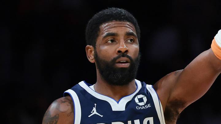 Oct 26, 2026; Miami, Florida, USA; Dallas Mavericks guard Kyrie Irving (11) reacts after scoring against the Miami Heat during the third quarter at Kaseya Center. Mandatory Credit: Sam Navarro-Imagn Images