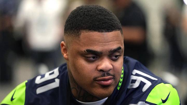  Seattle Seahawks defensive tackle Byron Murphy II on the sidelines