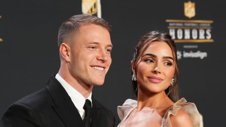 Christian McCaffrey and Olivia Culpo