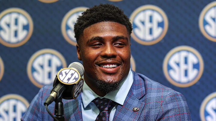 Former Georgia Bulldogs linebacker CJ Allen at SEC media day.