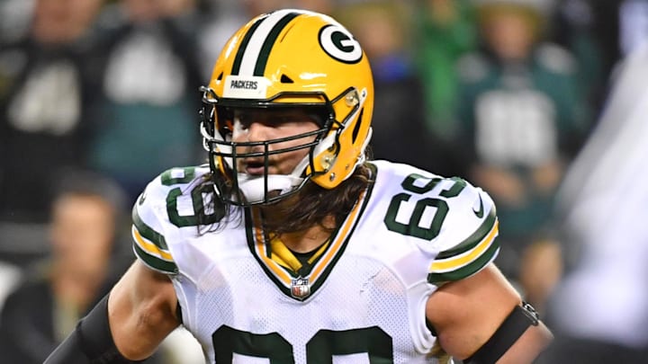 Nov 27, 2022; Philadelphia, Pennsylvania, USA; Green Bay Packers offensive tackle David Bakhtiari (69) against the Philadelphia Eagles at Lincoln Financial Field. Mandatory Credit: Eric Hartline-Imagn Images