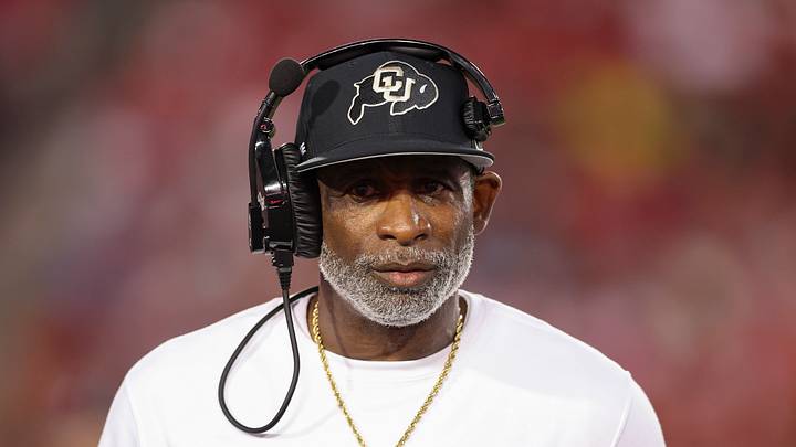Sep 12, 2025; Houston, Texas, USA; Colorado Buffaloes head coach Deion Sanders looks on from the sideline during the first half against the Houston Cougars at TDECU Stadium. Mandatory Credit: Troy Taormina-Imagn Images Sep 12, 2025; Houston, Texas, USA; Colorado Buffaloes head coach Deion Sanders looks on from the sideline during the first half against the Houston Cougars at TDECU Stadium. Mandatory Credit: Troy Taormina-Imagn Images