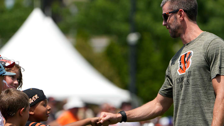 July 31, 2023; Cincinnati, OH, USA; Cincinnati Bengals secondary/safeties coach Robert Livingston