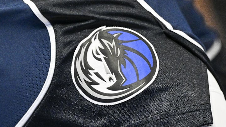 Jan 22, 2023; Dallas, Texas, USA; A view of the Dallas Mavericks logo during the game between the Dallas Mavericks and the LA Clippers at the American Airlines Center. Mandatory Credit: Jerome Miron-Imagn Images Jan 22, 2023; Dallas, Texas, USA; A view of the Dallas Mavericks logo during the game between the Dallas Mavericks and the LA Clippers at the American Airlines Center. Mandatory Credit: Jerome Miron-Imagn Images