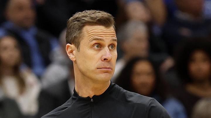 Mar 27, 2026; Washington, DC, USA; Duke Blue Devils head coach Jon Scheyer reacts in the first half during a Sweet Sixteen game of the East Regional of the men's 2026 NCAA Tournament at Capital One Arena. Mandatory Credit: Geoff Burke-Imagn Images Mar 27, 2026; Washington, DC, USA; Duke Blue Devils head coach Jon Scheyer reacts in the first half during a Sweet Sixteen game of the East Regional of the men's 2026 NCAA Tournament at Capital One Arena. Mandatory Credit: Geoff Burke-Imagn Images