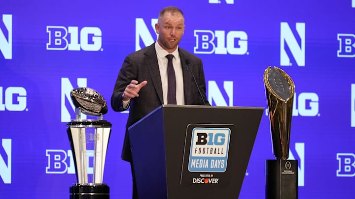 Northwestern head college football coach David Braun Northwestern head college football coach David Braun