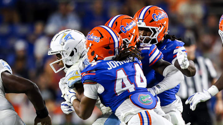 Linebacker Myles Johnson led all Florida true freshmen with four tackles against Long Island.