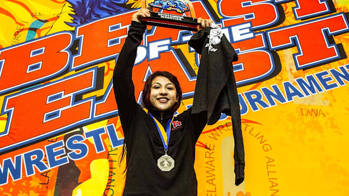 Archbishop Spalding's Taina Fernandez, the 145-pound National Champion, had one of the most dominant season's in the history of girls high school wrestling. Archbishop Spalding's Taina Fernandez, the 145-pound National Champion, had one of the most dominant season's in the history of girls high school wrestling.