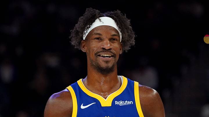 Golden State Warriors forward Jimmy Butler III (10) smiles