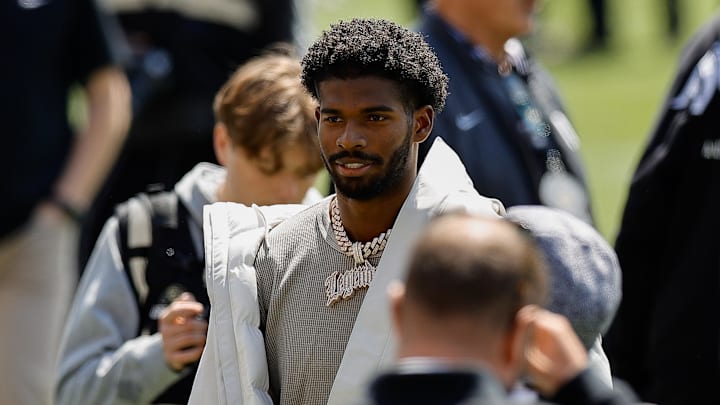 Colorado Buffaloes former player Shedeur Sanders before the spring game at Folsom Field. 