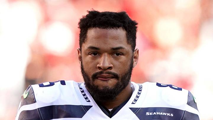 Former Seattle Seahawks tight end Tyler Mabry walks off the field