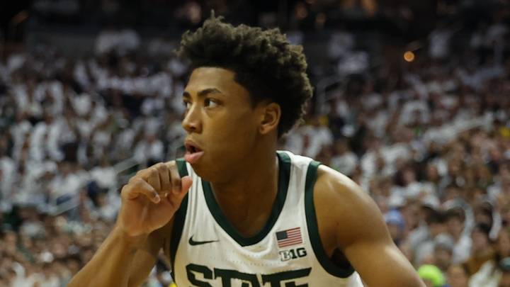 Michigan State's Jeremy Fears Jr. drives to the hoop during a game vs. Michigan at the Breslin Center on Friday, Jan. 30, 2026. Michigan State's Jeremy Fears Jr. drives to the hoop during a game vs. Michigan at the Breslin Center on Friday, Jan. 30, 2026.