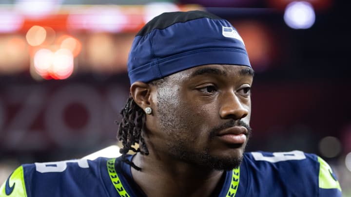 Seattle Seahawks quarterback Jalen Milroe against the Arizona Cardinals. Seattle Seahawks quarterback Jalen Milroe against the Arizona Cardinals.