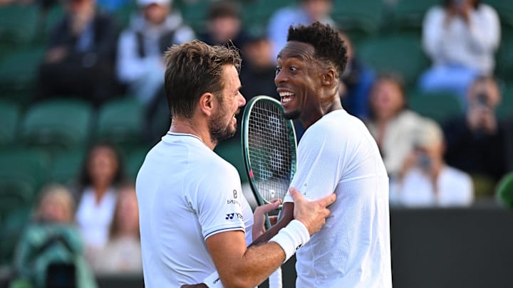 Stan Wawrinka and Gaël Monfils at Wimbledon 2024.
