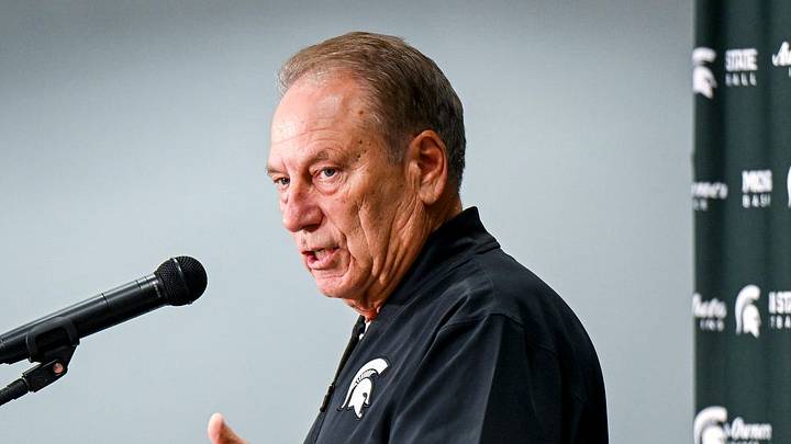 Michigan State men’s basketball coach Tom Izzo speaks during media day on Thursday, Oct. 15, 2026, at the Breslin Center in East Lansing. Michigan State men’s basketball coach Tom Izzo speaks during media day on Thursday, Oct. 15, 2026, at the Breslin Center in East Lansing.