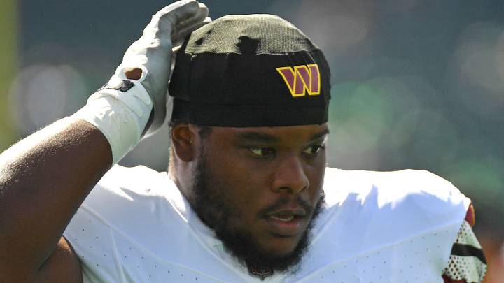 Former Carolina Panthers offensive lineman Saahdiq Charles