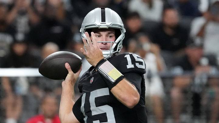 Raiders rookie quarterback Fernando Mendoza earned a B+ from NFL Mocks after completing 10 of 16 passes with a touchdown in his preseason debut against the Cardinals. Raiders rookie quarterback Fernando Mendoza earned a B+ from NFL Mocks after completing 10 of 16 passes with a touchdown in his preseason debut against the Cardinals.