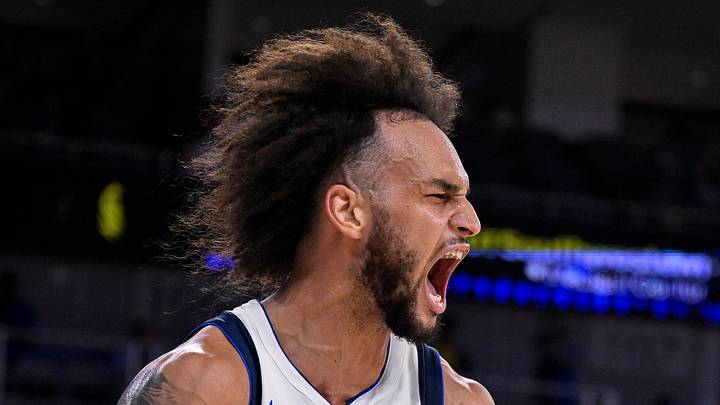 Oct 6, 2025; Fort Worth, Texas, USA; Dallas Mavericks center Dereck Lively II (2) celebrates after he dunks the ball during the game between the Dallas Mavericks and the Oklahoma City Thunder at Dickie's Arena. Mandatory Credit: Jerome Miron-Imagn Images Oct 6, 2025; Fort Worth, Texas, USA; Dallas Mavericks center Dereck Lively II (2) celebrates after he dunks the ball during the game between the Dallas Mavericks and the Oklahoma City Thunder at Dickie's Arena. Mandatory Credit: Jerome Miron-Imagn Images