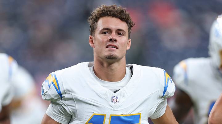 Aug 13, 2026; Houston, Texas, USA;  Los Angeles Chargers wide receiver Ladd McConkey (15) before the game against the Houston Texans at Reliant Stadium. Mandatory Credit: Troy Taormina-Imagn Images