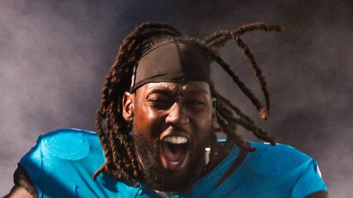 Former Jacksonville Jaguars linebacker Devin Lloyd enters the stadium
