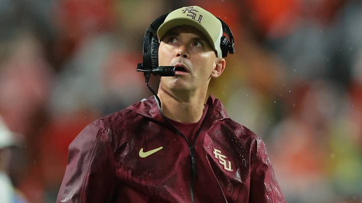 Oct 17, 2026; Miami Gardens, Florida, USA; Florida State Seminoles head coach Mike Norvell during the first quarter against the Miami Hurricanes at Hard Rock Stadium. Mandatory Credit: Sam Navarro-Imagn Images Oct 17, 2026; Miami Gardens, Florida, USA; Florida State Seminoles head coach Mike Norvell during the first quarter against the Miami Hurricanes at Hard Rock Stadium. Mandatory Credit: Sam Navarro-Imagn Images