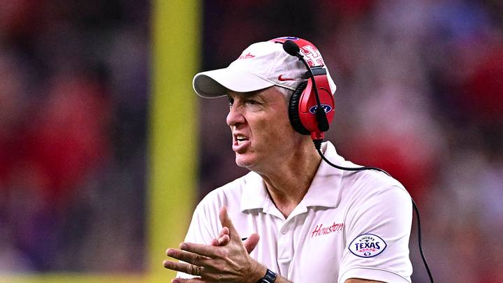 Dec 27, 2025; Houston, TX, USA; Houston Cougars head coach Willie Fritz reacts during the first half against the Louisiana State Tigers at NRG Stadium. Mandatory Credit: Maria Lysaker-Imagn Images Dec 27, 2025; Houston, TX, USA; Houston Cougars head coach Willie Fritz reacts during the first half against the Louisiana State Tigers at NRG Stadium. Mandatory Credit: Maria Lysaker-Imagn Images