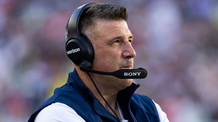 Feb 8, 2026; Santa Clara, CA, USA; New England Patriots head coach Mike Vrabel against the Seattle Seahawks during Super Bowl LX at Levi's Stadium. Mandatory Credit: Mark J. Rebilas-Imagn Images