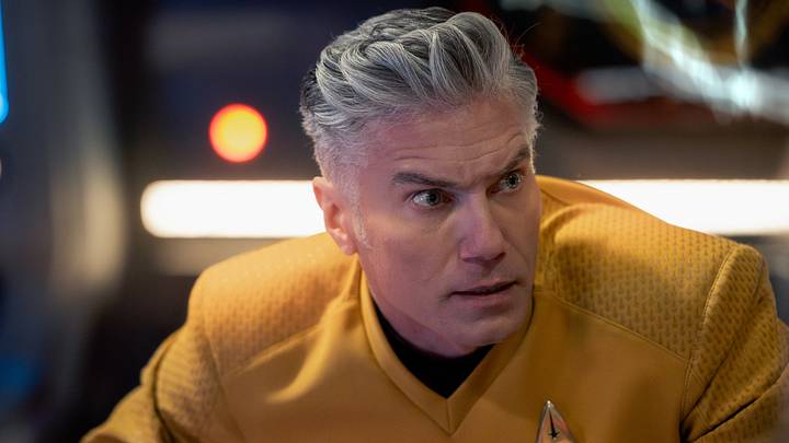Anson Mount as Captain Pike in Star Trek: Strange New Worlds, episode 6, season 4, streaming on Paramount+, 2026