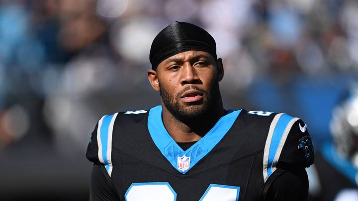Nov 19, 2023; Charlotte, North Carolina, USA; Carolina Panthers safety Vonn Bell (24) before the game at Bank of America Stadium. Nov 19, 2023; Charlotte, North Carolina, USA; Carolina Panthers safety Vonn Bell (24) before the game at Bank of America Stadium.
