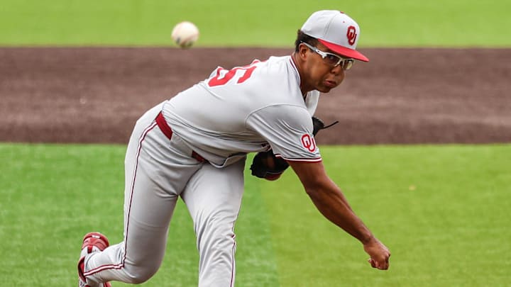 Oklahoma pitcher Kyson Witherspoon Oklahoma pitcher Kyson Witherspoon