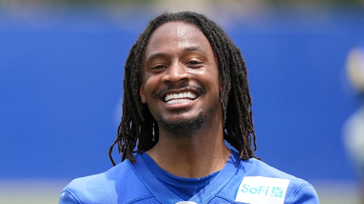 Los Angeles Rams receiver Tutu Atwell. Los Angeles Rams receiver Tutu Atwell.