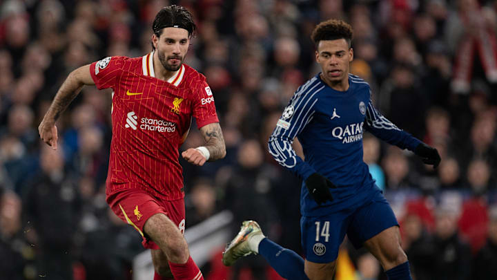 Dominik Szoboszlai, Liverpool FC;  Désiré Doué, Paris Saint-Germain