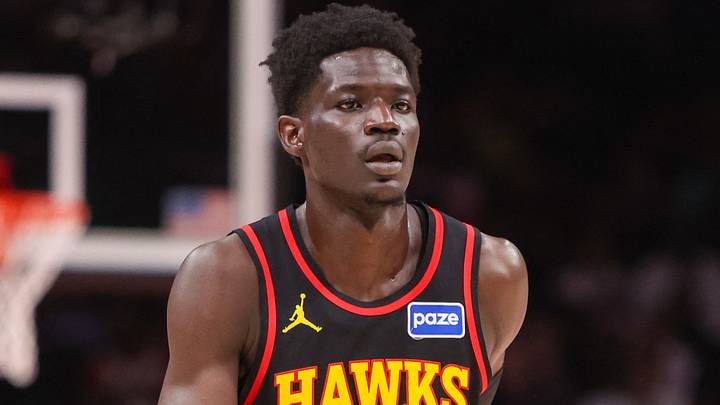 Mar 21, 2026; Atlanta, Georgia, USA; Atlanta Hawks forward Mouhamed Gueye (18) reacts after a basket against the Golden State Warriors in the second quarter at State Farm Arena. Mandatory Credit: Brett Davis-Imagn Images Mar 21, 2026; Atlanta, Georgia, USA; Atlanta Hawks forward Mouhamed Gueye (18) reacts after a basket against the Golden State Warriors in the second quarter at State Farm Arena. Mandatory Credit: Brett Davis-Imagn Images