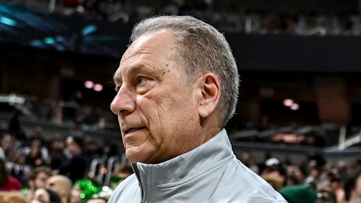 Michigan State's head coach Tom Izzo slaps hands with fans before the game against Ohio State on Sunday, Feb. 22, 2026, at the Breslin Center in East Lansing. Michigan State's head coach Tom Izzo slaps hands with fans before the game against Ohio State on Sunday, Feb. 22, 2026, at the Breslin Center in East Lansing.