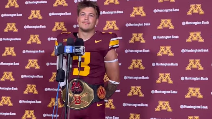 Koi Perich at Minnesota internal media day Koi Perich at Minnesota internal media day