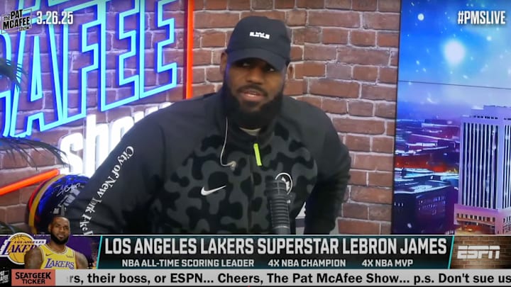 LeBron James on The Pat McAfee Show on March 26, 2025.
