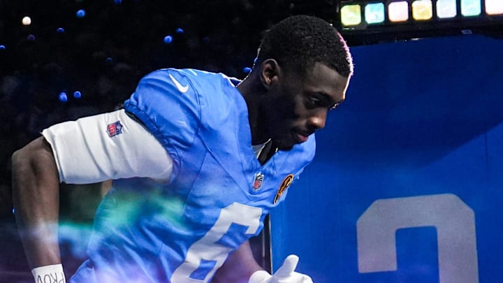 Detroit Lions cornerback Terrion Arnold (6). Detroit Lions cornerback Terrion Arnold (6).