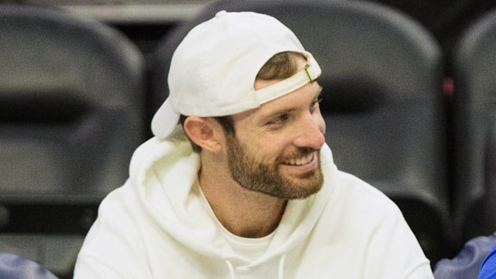 Oct 1, 2018; Philadelphia, PA, USA; NBA shooting coach Drew Hanlen (left) talks with Orlando Magic center Mohamed Bamba (right) before a game against the Philadelphia 76ers at Wells Fargo Center. Mandatory Credit: Bill Streicher-Imagn Images Oct 1, 2018; Philadelphia, PA, USA; NBA shooting coach Drew Hanlen (left) talks with Orlando Magic center Mohamed Bamba (right) before a game against the Philadelphia 76ers at Wells Fargo Center. Mandatory Credit: Bill Streicher-Imagn Images