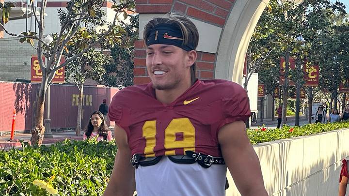 USC Trojans freshman tight end Mark Bowman USC Trojans freshman tight end Mark Bowman