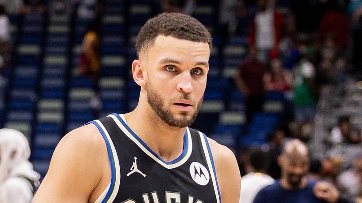Milwaukee Bucks forward Pete Nance (35) walks off the court after a win against the New Orleans Pelicans at Smoothie King Center on February 20, 2026.