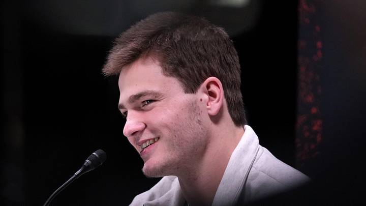 New England Patriots quarterback Drake Maye (10). New England Patriots quarterback Drake Maye (10).