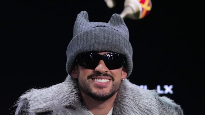 Bad Bunny during the Super Bowl LX halftime show
