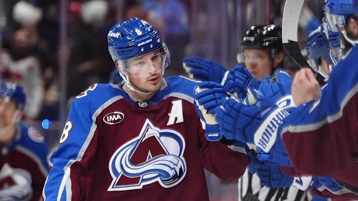Colorado Avalanche defenseman Cale Makar (8)