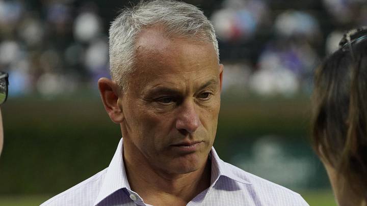 Sep 23, 2025; Chicago, Illinois, USA; Chicago Cubs president Jed Hoyer talks to the press before a game against the New York Mets at Wrigley Field. Mandatory Credit: David Banks-Imagn Images Sep 23, 2025; Chicago, Illinois, USA; Chicago Cubs president Jed Hoyer talks to the press before a game against the New York Mets at Wrigley Field. Mandatory Credit: David Banks-Imagn Images