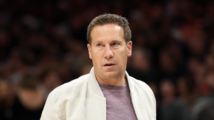 Nov 6, 2025; Phoenix, Arizona, USA; Phoenix Suns owner Mat Ishbia against the Los Angeles Clippers at the Mortgage Matchup Center. Mandatory Credit: Mark J. Rebilas-Imagn Images
Nov 6, 2025; Phoenix, Arizona, USA; Phoenix Suns owner Mat Ishbia against the Los Angeles Clippers at the Mortgage Matchup Center. Mandatory Credit: Mark J. Rebilas-Imagn Images