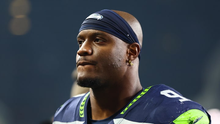 Seattle Seahawks running back Kenneth Walker III leaves the field Seattle Seahawks running back Kenneth Walker III leaves the field