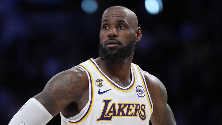 Apr 12, 2026; Los Angeles, California; Los Angeles Lakers forward LeBron James (23) reacts in the first half against the Utah Jazz at Crypto.com Arena. Mandatory Credit: Kirby Lee-Imagn Images Apr 12, 2026; Los Angeles, California; Los Angeles Lakers forward LeBron James (23) reacts in the first half against the Utah Jazz at Crypto.com Arena. Mandatory Credit: Kirby Lee-Imagn Images