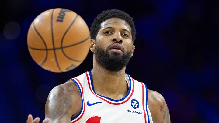 Former Philadelphia 76ers forward Paul George (8).